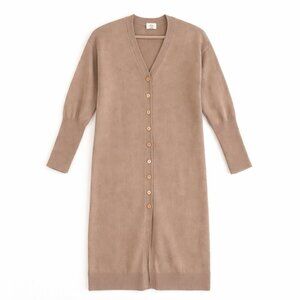 Aritzia Wilfred 100% Merino wool cardigan/sweater brown buttons women's preppy